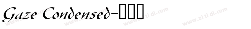 Gaze Condensed字体转换